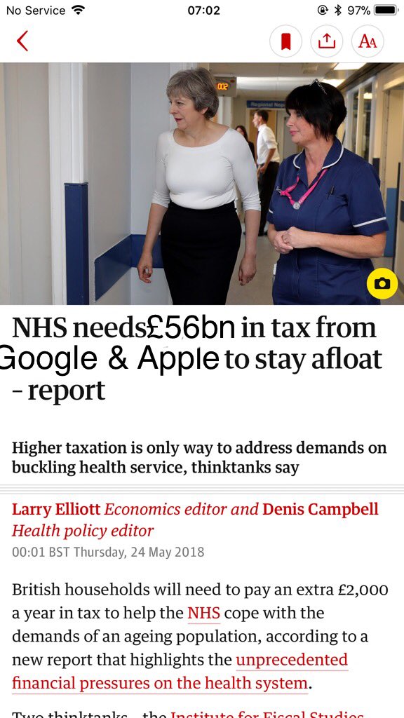 Fixed it for you, @guardian.
#NHS #TaxAvoidingCorporations #PayYourBloodyTaxes