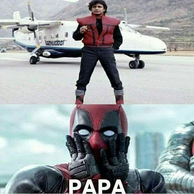 OYERJALOK's tweet photo. This is Hilarious... 😂🤣 Deadpool k DAD KOOL Apne Dada 

@RanveerOfficial @VancityReynolds @deadpoolmovie 

#RjAlok https://t.co/AC8exyrnmm