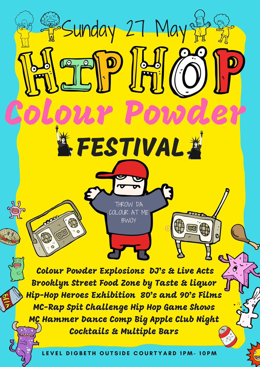 THIS BANK HOLIDAY!
The UK's first Hip Hop Colour Powder Festival is taking place at Level Digbeth on 27 May. MORE > whatsonlive.co.uk/birmingham/new…