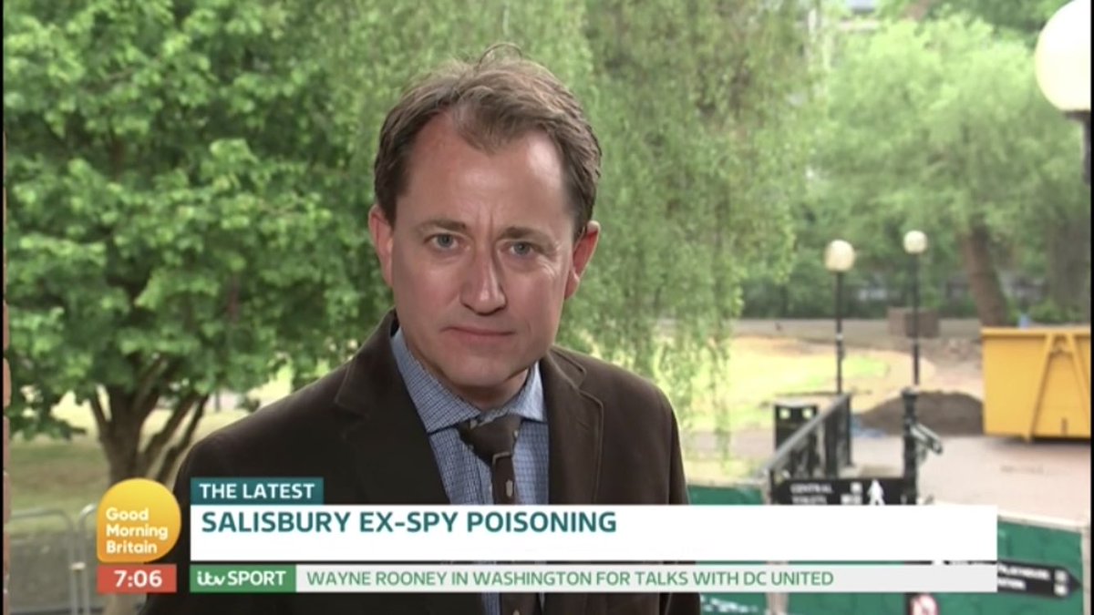 richardgaisford's tweet image. Thanks but no thanks. #YuliaSkripal declines attempts by Russian Embassy in U.K. to help and contact her. Video shows her making recovery from “attempted assassination” by #NerveAgent in March. #Salisbury too on the mend - decontamination nearly complete at site of bench. @GMB