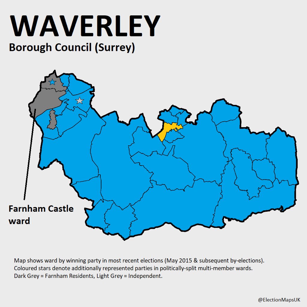 Map Of Waverley Surrey Election Maps Uk On Twitter: "By-Election Today In #Waverley (#Surrey)  Where Farnham Residents Defend #Farnham Castle Ward. This Is A 3-Way  Res-C-Ld Marginal. Res Gained This Ward Off C In A By-Election