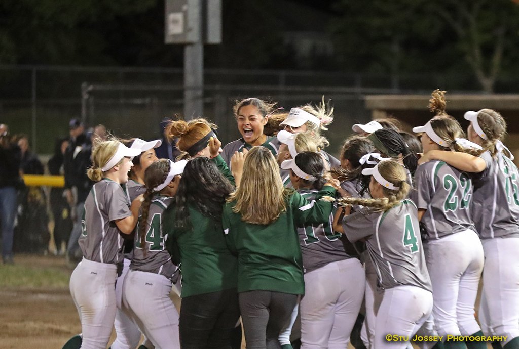 tracyhighsports's tweet photo. Amazing 2 game, 15 inning performance tonight by Tracy pitcher Karina Faasisila to win the Section Title over #1 Sheldon High.  https://t.co/UlhqZRplB5 https://t.co/3WDU9wPDVy