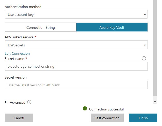 kvstrien's tweet image. Hi @AzureSupport! I run into a strange problem with #ADFv2, Azure Storage and Key Vault. Key vault contains secret w/ connection string to blob store, ADF has access. When I create a new Linked Service &quot;test connection&quot; says ok, but publish fails with &quot;error message not found&quot;: