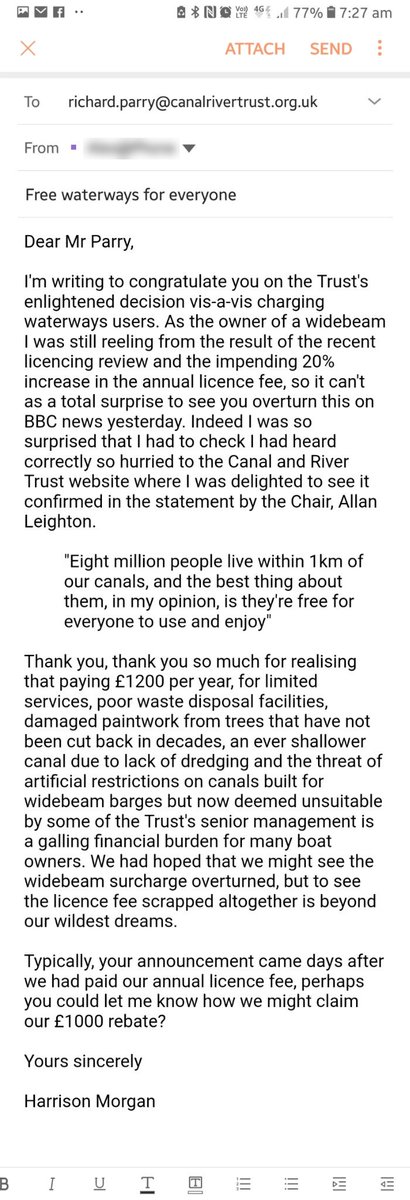 @canals4us @Canal_Network let's see if our lord and master Mr Parry can pull this one out of the bag.
#canalsfreeforeveryone #betterbywater