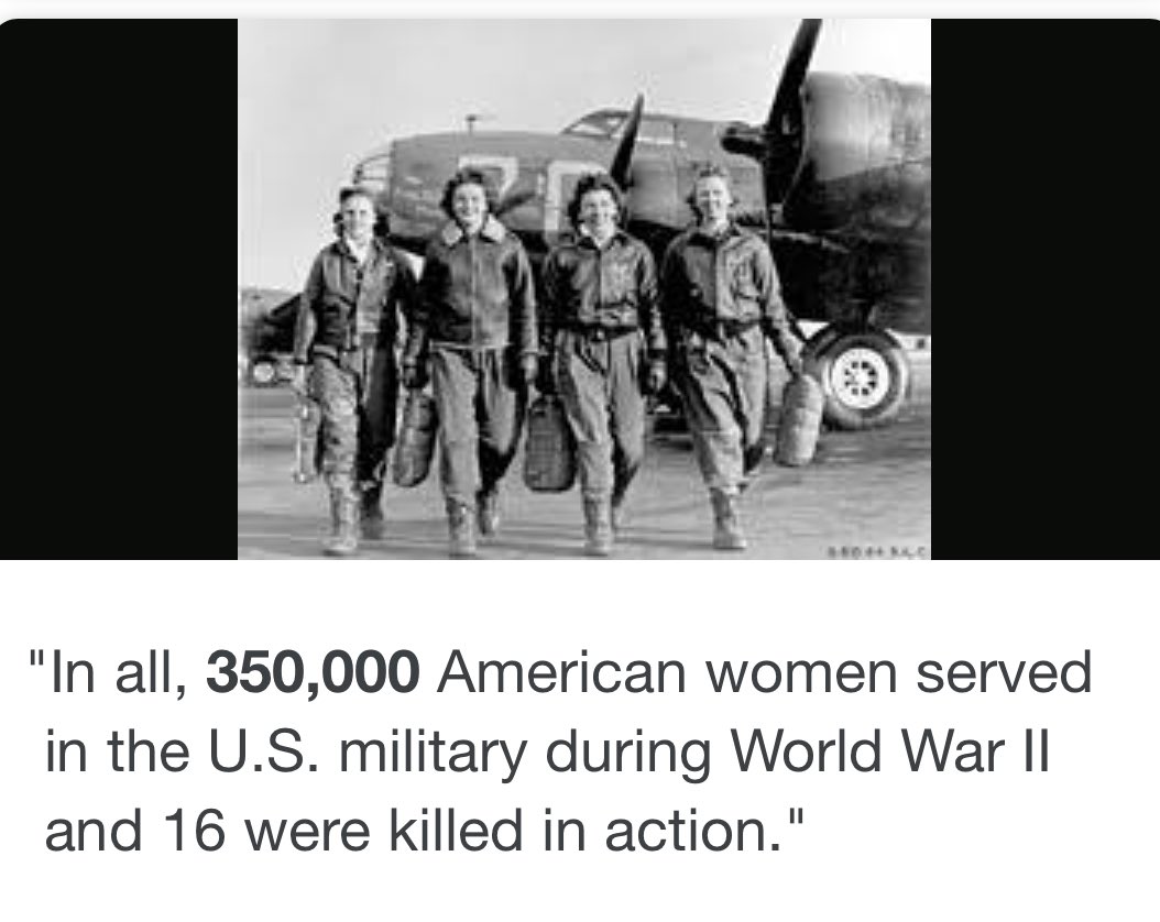 KEEMSTAR's tweet photo. 416,800 American men died in WW2 

16 American women died in action. https://t.co/I2rsOQ4yfo