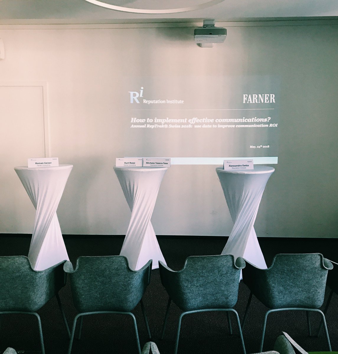 RI_Switzerland's tweet photo. Gleich geht’s los beim Schweizer #RepTrak Anlass 2018 bei @AgenturFarner Welches Unternehmen hat die beste #Reputation in der #Schweiz ? https://t.co/ovx5FWMgMy