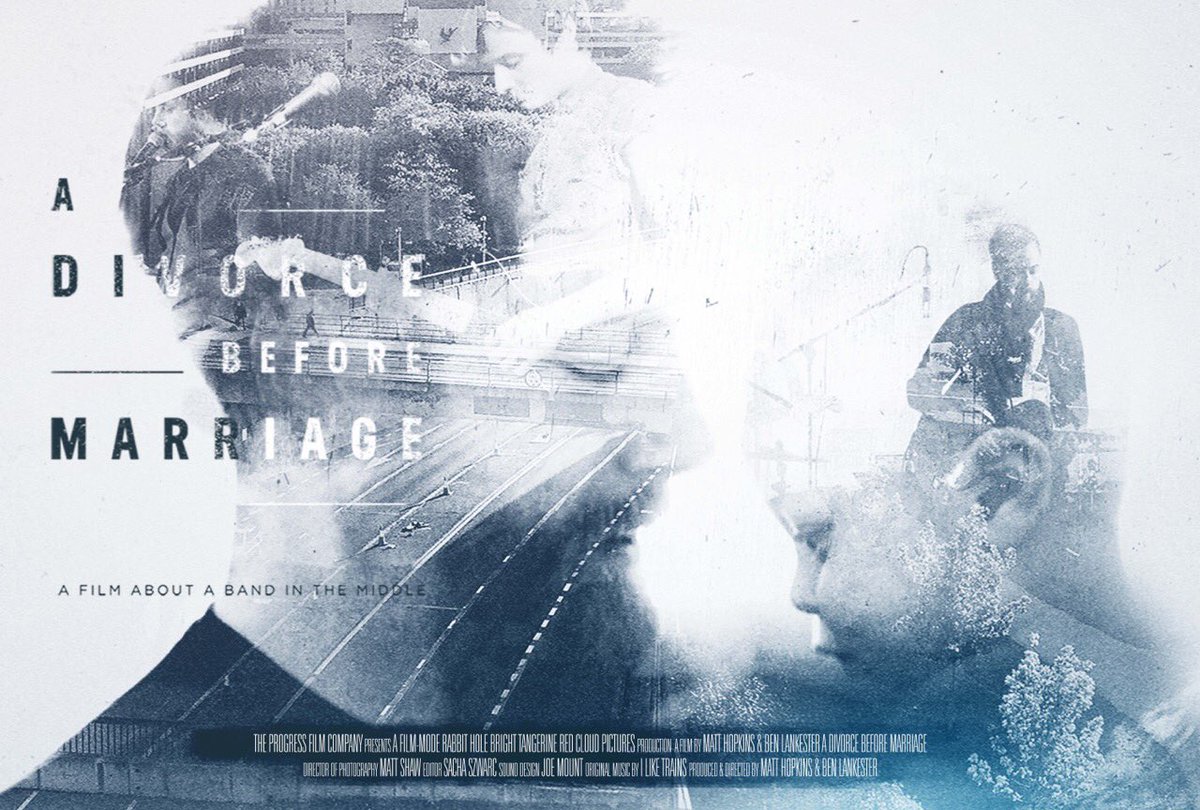 Our feature documentary A Divorce Before Marriage - a film about a band in the middle - is now available to stream via Vimeo On Demand.

vimeo.com/ondemand/adivo…

<a href="/ILikeTrainsFilm/">A Divorce Before Marriage</a> @ProgressFilmCo
