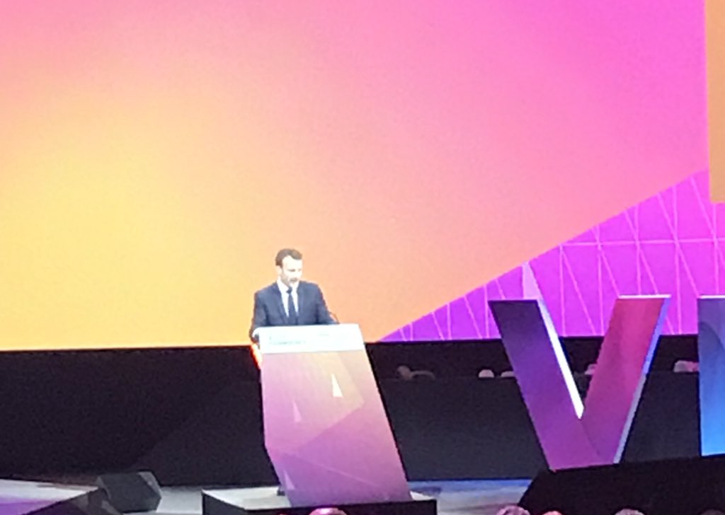 VBaudechon's tweet photo. « I do believe in #IA » @EmmanuelMacron à #VivaTech #MBADMB #Microsoft https://t.co/wQHNOCV9UQ