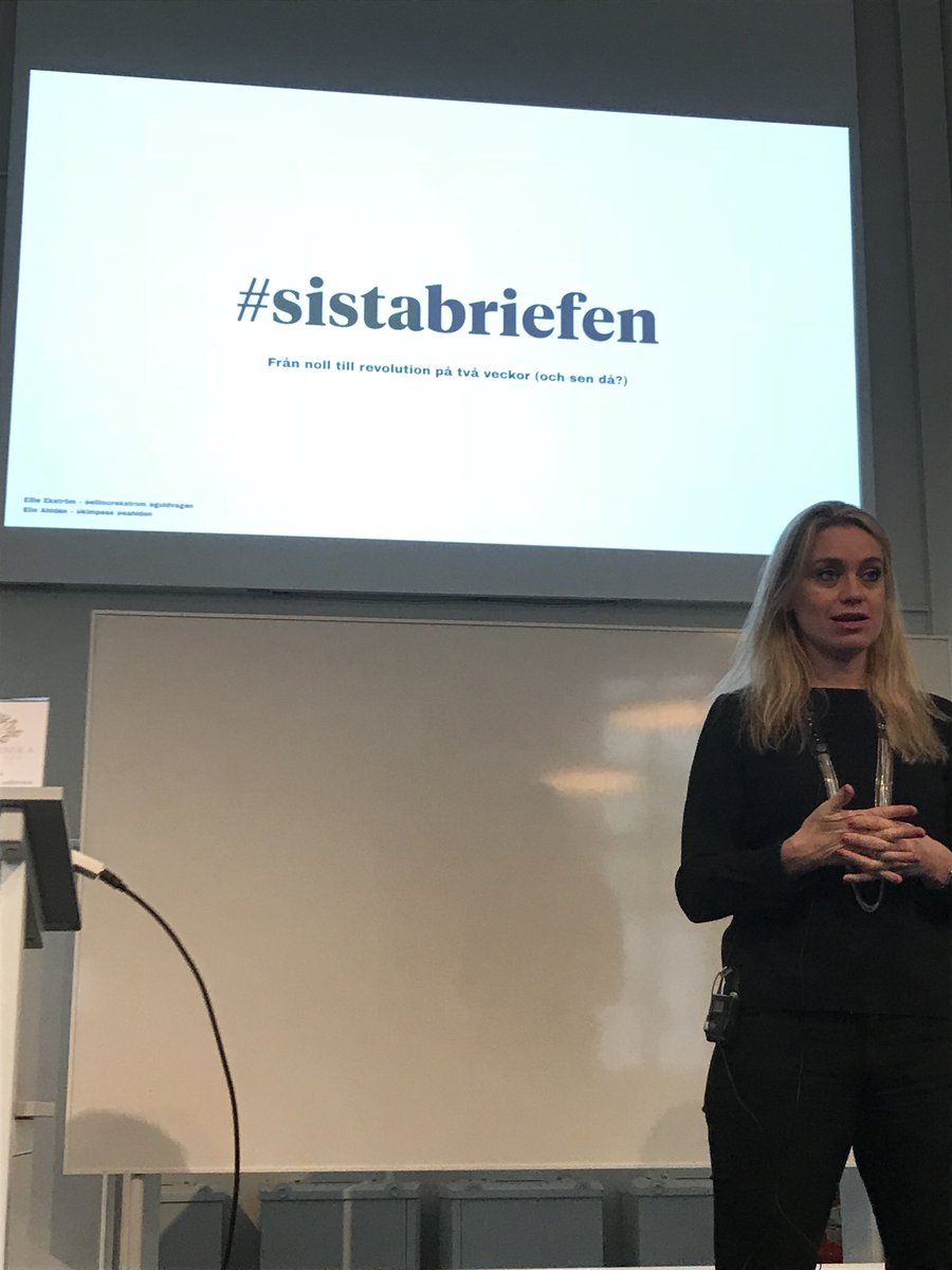 CeciliaLoryd's tweet photo. Från noll till revolution på två veckor.. #sistabriefen @skommunikatorer #svkom @kimpese @ellinorekstrom https://t.co/PxVhy9luhi