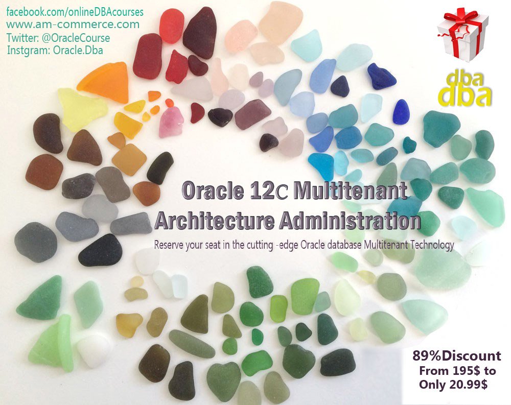OracleCourse's tweet image. Oracle 12c Multitenant Architecture Administration
udemy.com/oracle-12c-mul…
10hours on-demand video
49 Lectures with 19 Practices Lessons
22 Supplemental Resources
Full lifetime access
#BigDataRetweet #coupon #code #Discount #amazon #deal
#MachineLearning #AI #Deeplearning  #NLP