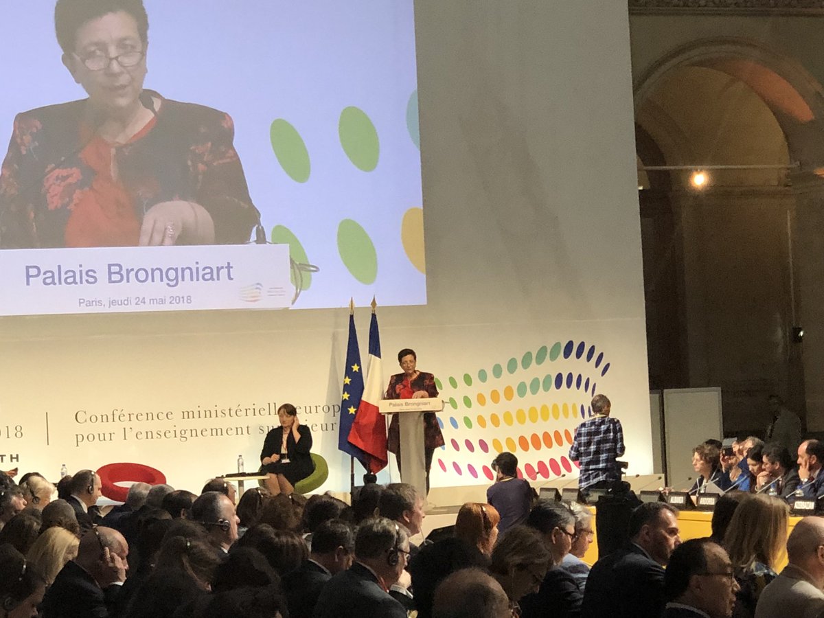 Lancement de la conférence de Paris #EHEAPARIS2018  par la ministre de l’enseignement supérieur <a href="/VidalFrederique/">Frédérique Vidal</a> 
#BolognaProcess