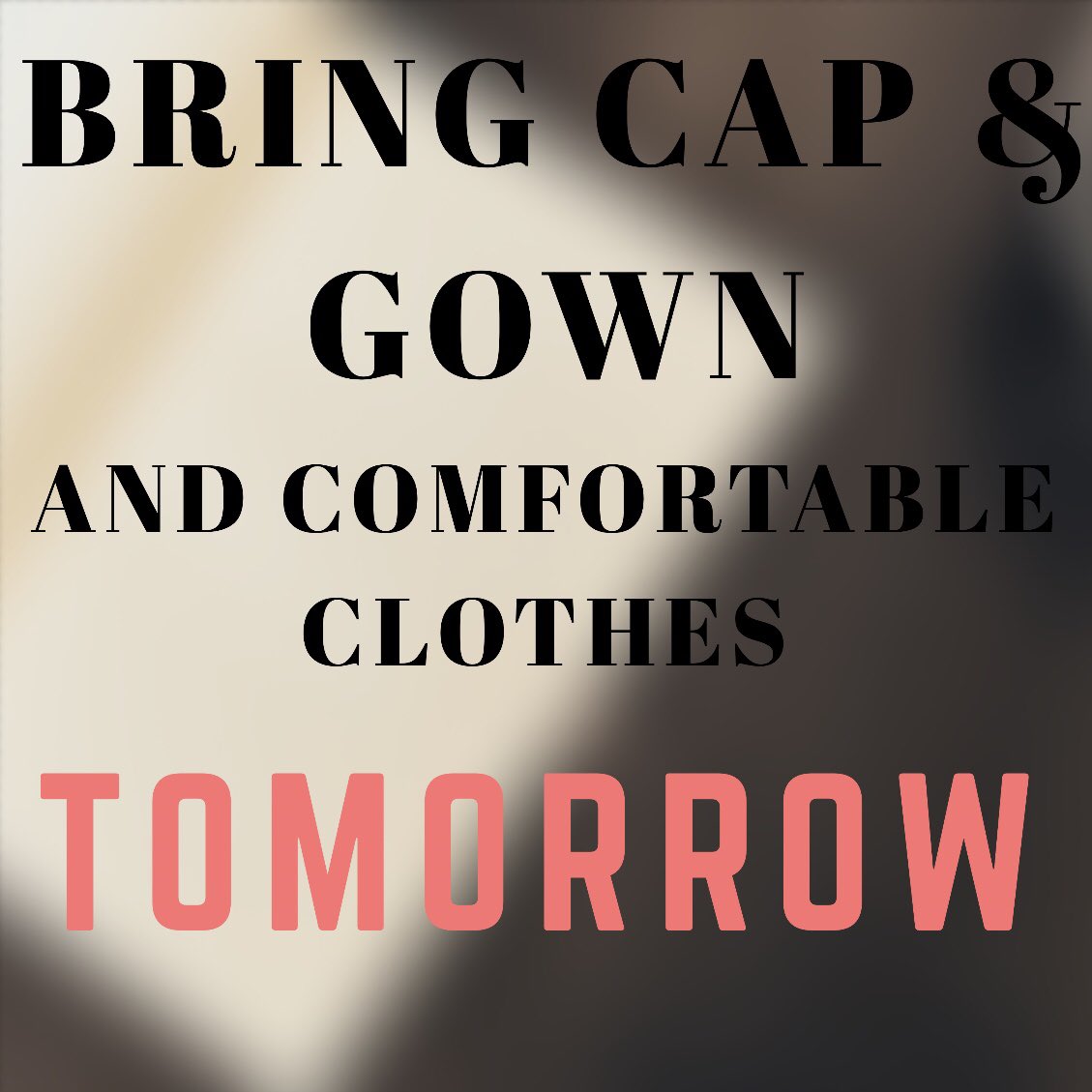 Govs2018's tweet photo. Don’t forget to bring your cap &amp; gown for tomorrow’s grad photo! Be sure to have comfortable clothes to change into after for rehearsal. https://t.co/sBy9WWcQtr