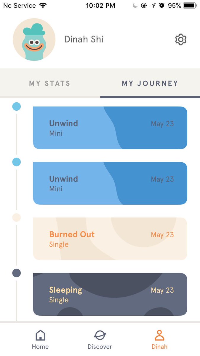dinahshi's tweet photo. Thankful for @Headspace for long flights and layovers 🙏 https://t.co/yvtvUE2O74