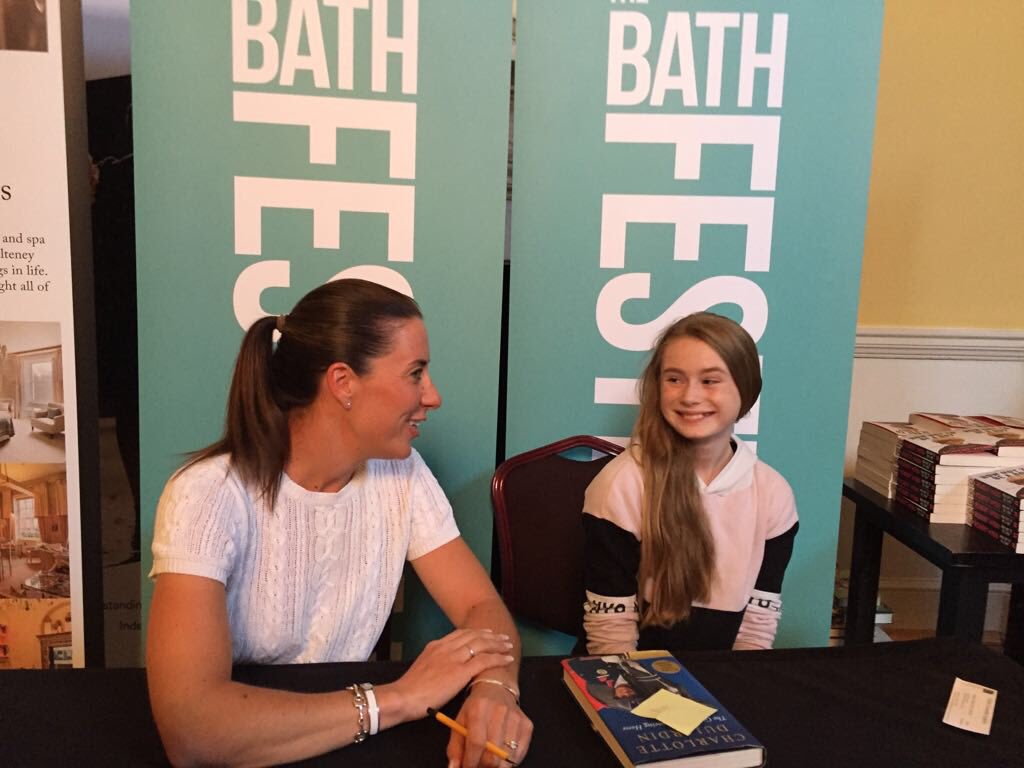 Two very happy daughters, thank you so much @CSJDujardin for answering their questions last night, they’ll remember that for life!!