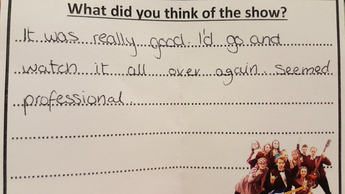 GreenfieldPArts's tweet photo. Some amazing feedback from our show last night. Make sure you don't miss out on the last performance tonight at 7pm https://t.co/oKq0aslnYV