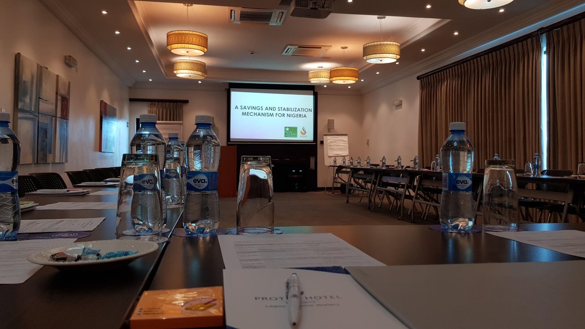 OilRevenueNG's tweet photo. All is set here at the Protea Hotel, Lagos Kuramo Waters for our Roundtable Meeting on A Savings and Stabilization Mechanism for Nigeria. #OilRevenueNG. https://t.co/HR1sy5ZBFq