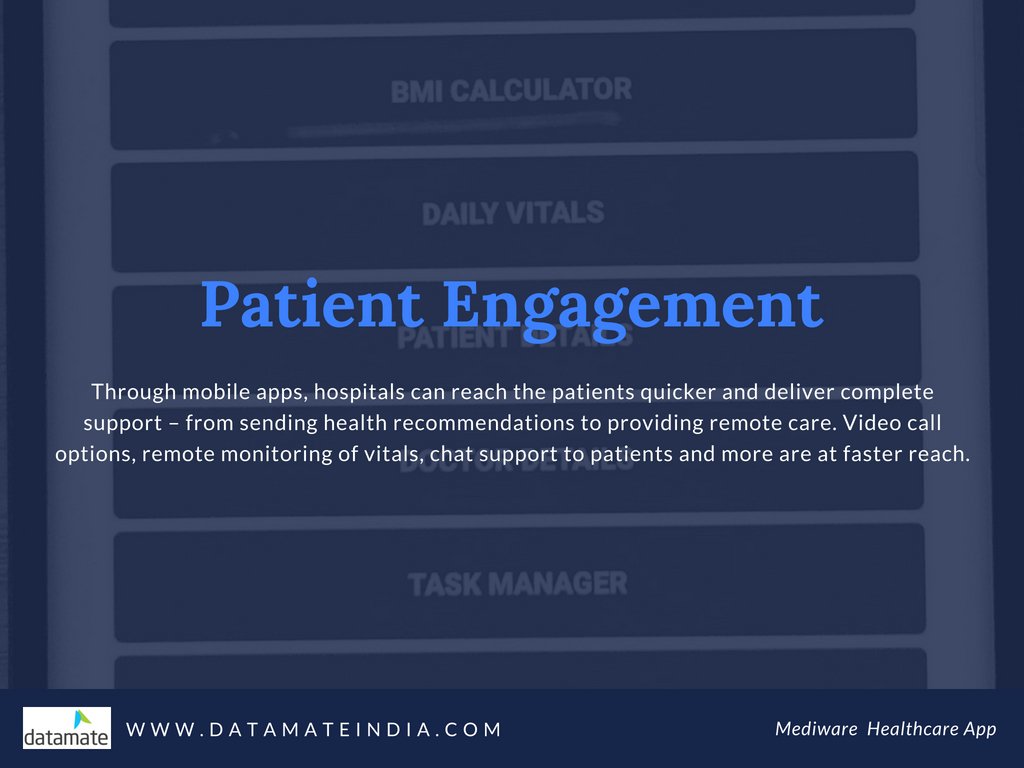Datamate1993's tweet photo. 5 Reasons to Launch #MobileApp for Your Hospital. #Medical #HealthcareApp #MobileApp #mhealth #DatamateIndia #HospitalManagement https://t.co/LKcpy5JpaL