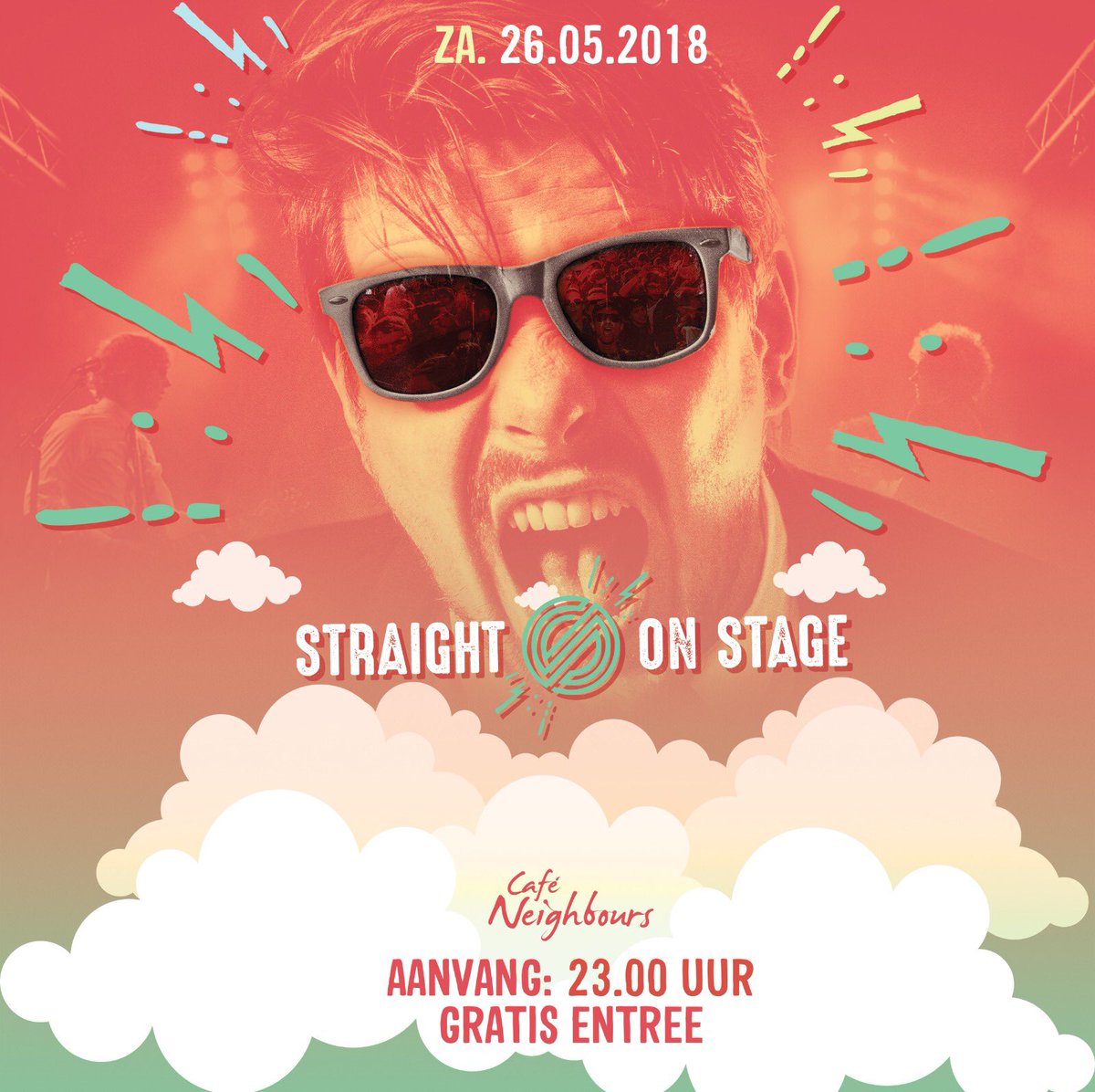 neighbourssneek's tweet photo. ▶️ STRAIGHT ON STAGE | ZA. 26.05

Komende zaterdag komen de mannen van @StraightonStage langs om te rocken tot in de vroege uurtjes! 🎸

GRATIS ENTREE | 18+ https://t.co/VUCE5z3Ake