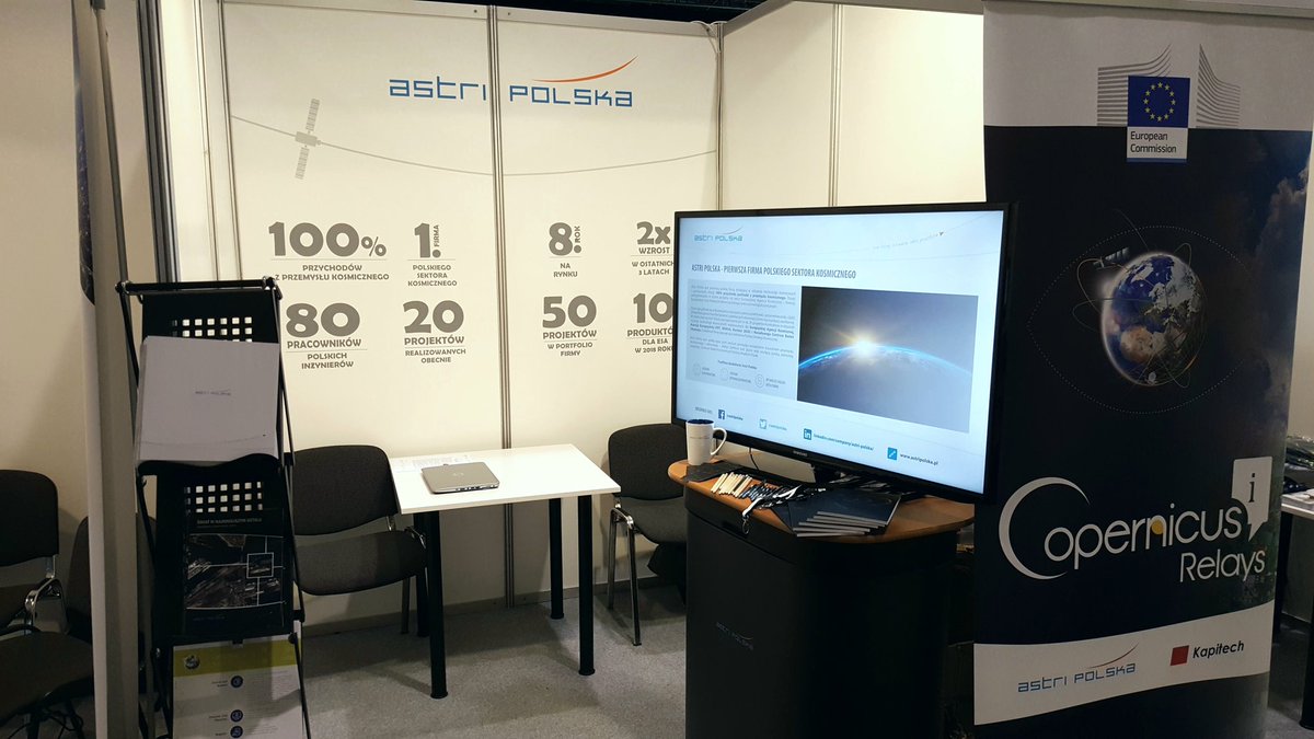 astripolska's tweet photo. Startuje Forum Sektora Kosmicznego 2018! Zapraszamy do odwiedzenia naszego stoiska. Opowiemy o naszym wkładzie w rozwój głównych programów kosmicznych @ESA. Stoisko nr 40. Zapraszamy | @NAUKA_GOV_PL @MPiT_GOV_PL @PLSpaceAgency #Kosmos #SpacePL #PolandCanIntoSpace #FSK2018 https://t.co/OvumEiX6vS