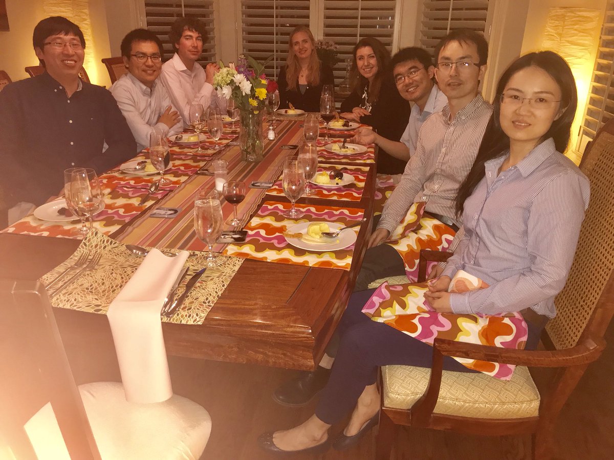 sirfrasersays's tweet photo. My group &amp; their families with @YuanningFeng at the piano &amp; the pool table proving popular, rally round over dinner in my home to welcome the 12-strong Beauty Molecules team to @NUChemistry for a 2-day kick-off meeting attended by @INVOatNU to launch @PanaceaNano ‘s new products. https://t.co/s0CDAaHmDh
