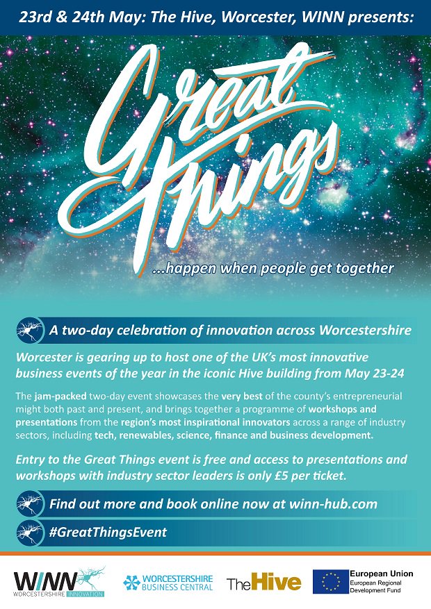 Ditto_IT's tweet photo. Great Speakers, #Technology #Innovation all at the @winnweds #GreatThingsEvent!
Come down and see us all at the @TheHiveWorcs !
Remember Great things happen when people get together! #WorcestershireHour https://t.co/bNlnvAWn6n