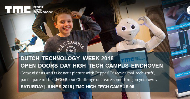Laat je kinderen ontdekken hoe leuk #techniek is! Bezoek ons tijdens de <a href="/hightechcampus/">High Tech Campus</a> #Ontdekkingsroute van de @DTW2018. Met <a href="/Brainport_Ind/">Brainport Industries</a> zorgen we voor een leuke #TechPlayground #TMCPepper