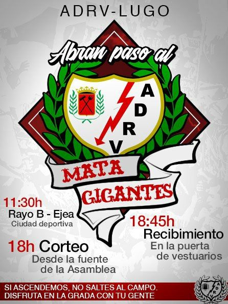 bukaneros92's tweet photo. Pasión, locura y descontrol por ver ascender a la franja. Este domingo no faltes a ninguna de las citas y que se note que... ¡Vallekas es de Primera! https://t.co/q5yxXvYxnT