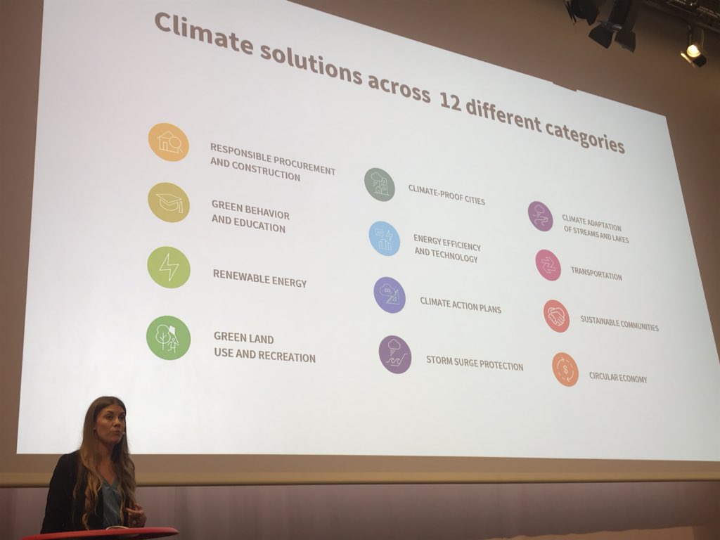 AndersVJensen's tweet image. “Climate action happens across many different sectors in municipalities- not only windmills” @PernilleJM #klima100