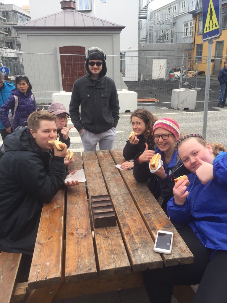 jbellmath's tweet image. On the streets of Reykjavík hotdogs,Vikings,and polar bears oh my!! #mhsbeyond