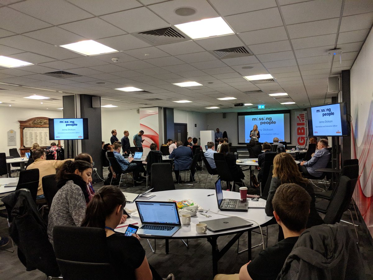 WeAreLogikk's tweet photo. Listening to Jenny Dickson from @missingpeople brief todays #Datascience #Hackathon entrants on the types of models that could use to predict when a child is at risk of running away. #RoyalHack https://t.co/MCCxSA0wYk