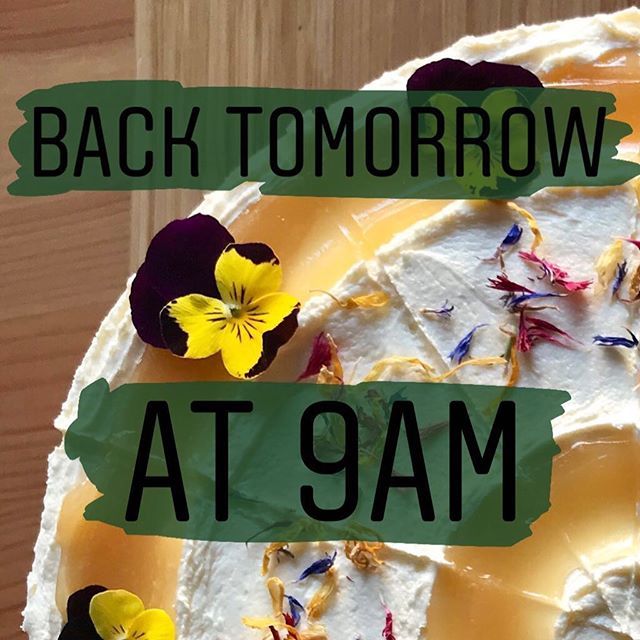 Notice: We are CLOSED today.
Never fear, we’ll be back at 9am tomorrow morning for all your cake needs!
Sorry for any inconvenience. ift.tt/2kmkXG9