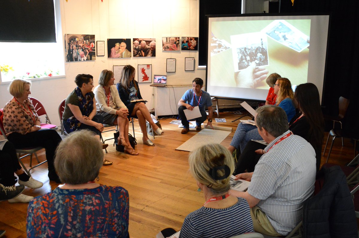 TheDukesTheatre's tweet photo. One of the many highlights of our #CAIDFest was a poem written by our ALMO Storytelling Artist, Steve Fairclough (seen here leading one of our CAIDFest workshops). 

It was a moving end to wonderful couple of days. 

To read the poem: https://t.co/24OEzp2uco

#DementiaActionWeek https://t.co/Xvp3my273d