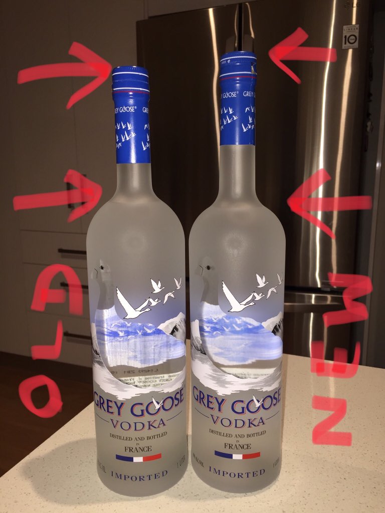 JCG on X: Are @GreyGoose making the 1 litre bottles taller and