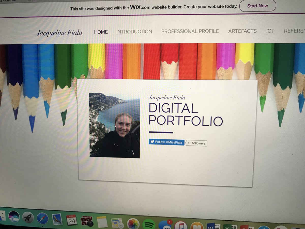 Just completed and submitted my digital portfolio! Really happy with how it turned out #acuedu_p