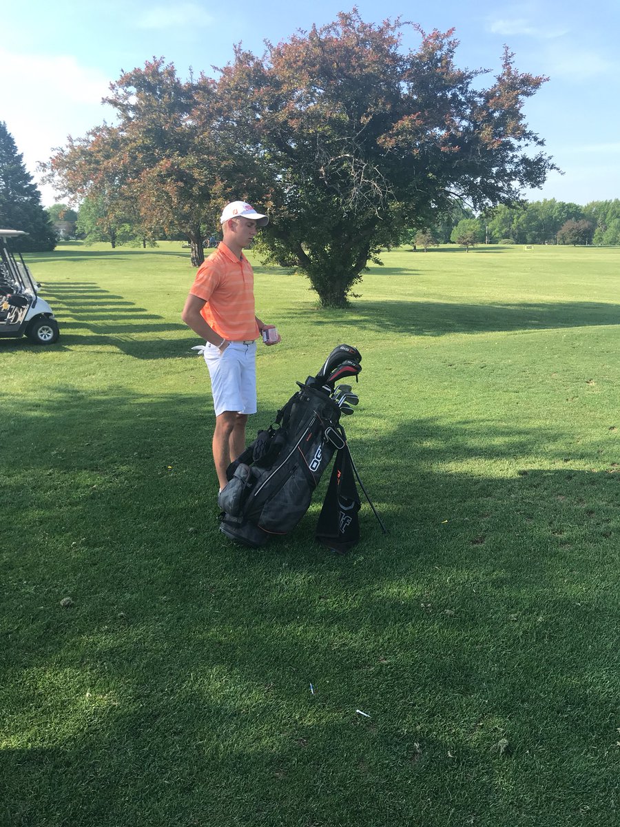 orabgolf's tweet photo. Preparing for T Off.  Tyler preparing for 2A State Golf Tournament https://t.co/7u0eSIFVKT