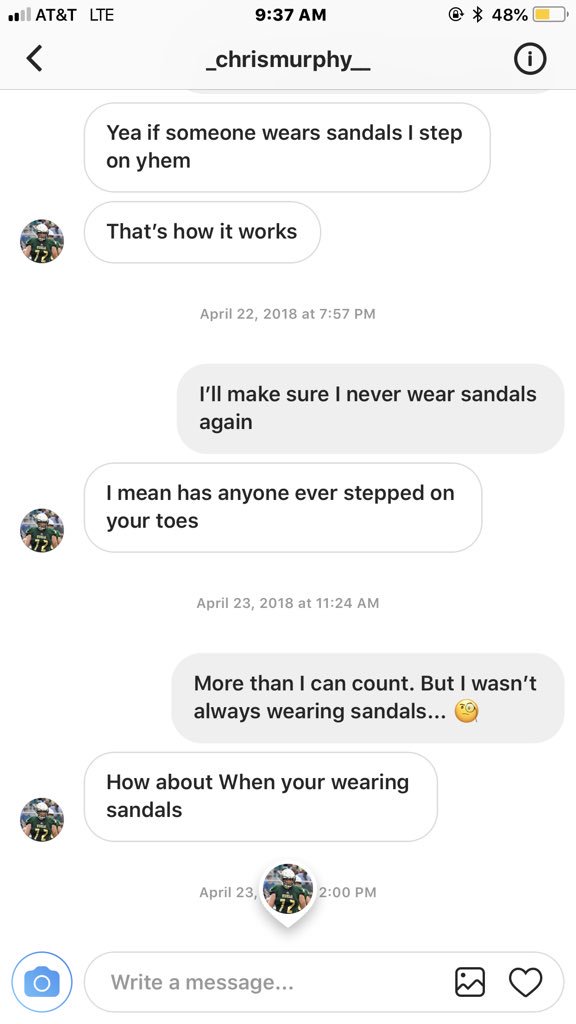 Yogabbagub's tweet photo. Forever thankful for this random high school kid, who constantly dms me about being a toe crusher. You keep me sane bro. https://t.co/L8F15rP1mL