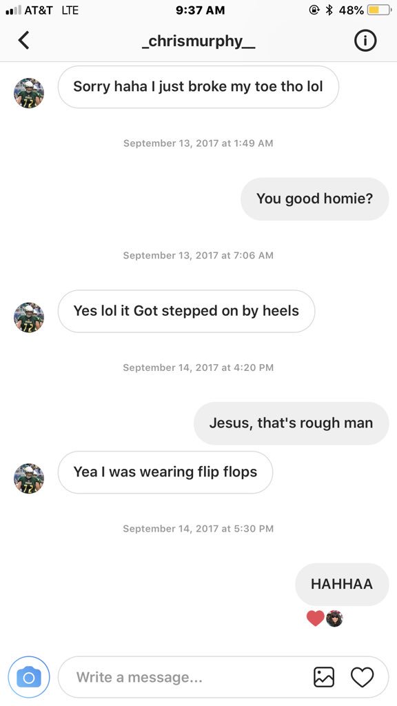 Yogabbagub's tweet photo. Forever thankful for this random high school kid, who constantly dms me about being a toe crusher. You keep me sane bro. https://t.co/L8F15rP1mL
