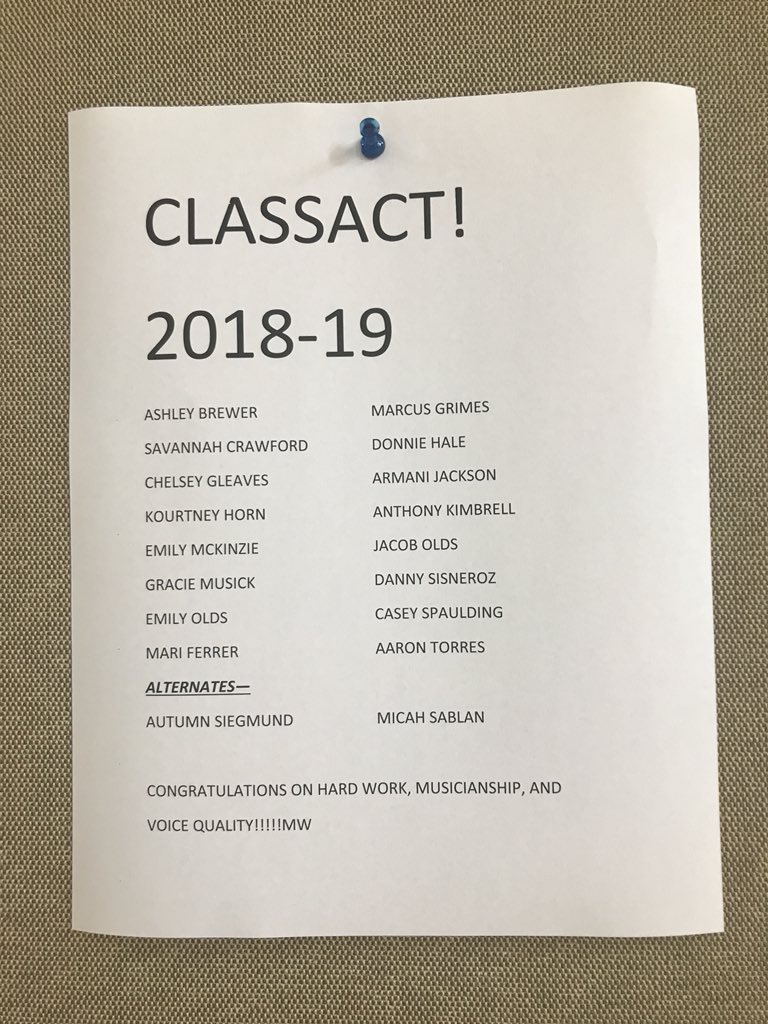 WELCOME SHOW CHOIR MEMBERS OF 2018-2019 gonna be great