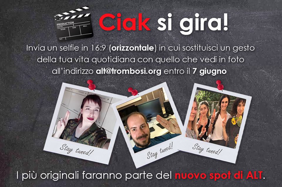 Invia il tuo #selfie e contribuisci anche tu alla realizzazione dello spot che nasce dalla collaborazione tra <a href="/ALTOnlus/">ALTOnlus</a> e <a href="/CSC_SedeMilano/">CSC – Sede Lombardia</a> bit.ly/2kqOApT