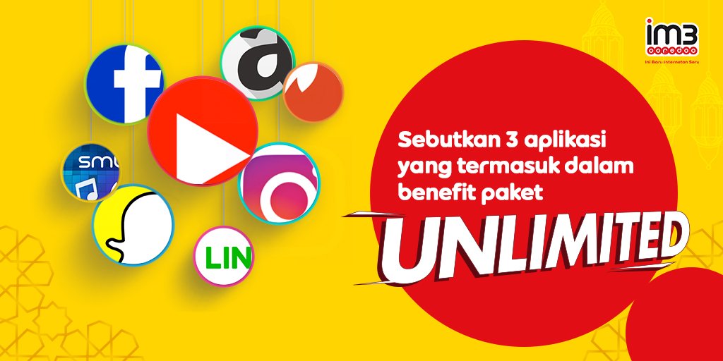 Masih ngantuk? Yuk, buka matamu dan jawab pertanyaan ini untuk dapat pulsa 25 ribu! Tinggal retweet post ini, jawab dengan hashtag #TebakTebakanSahur #UnlimitedYouTube dan mention 2 orang temanmu! Cek cara ikutannya di im3.do/qSR ya