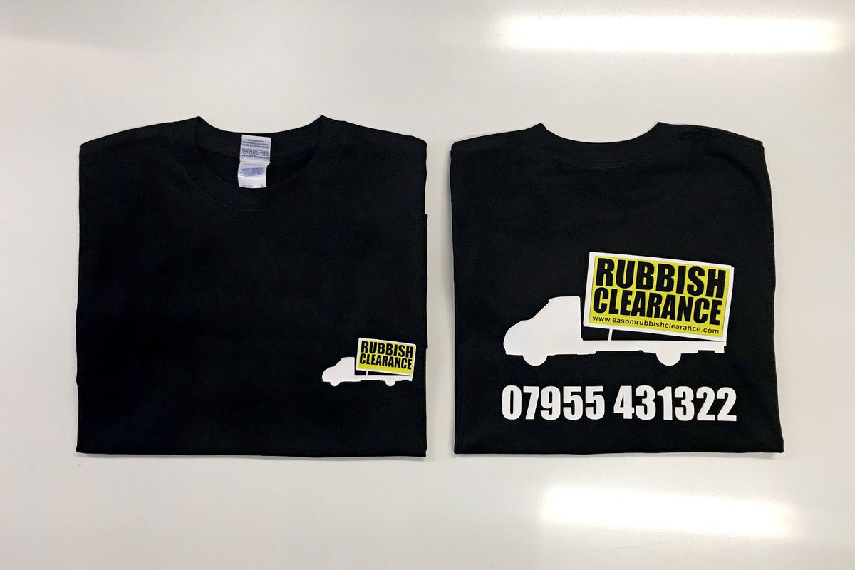 GreenSignUK's tweet photo. Printed board and t-shirts for D. Easom Rubbish Clearance

#londonworkwear #signcompany https://t.co/dCVOr0C1Bx