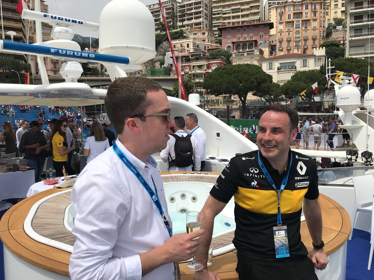 Kristian__W's tweet photo. Great to meet @andyian and have a chat about the life of an F1 engineer with @RenaultSportF1 #ScienceBehindF1 #MonacoGP @PKI_Events https://t.co/PJv62ZhhnN