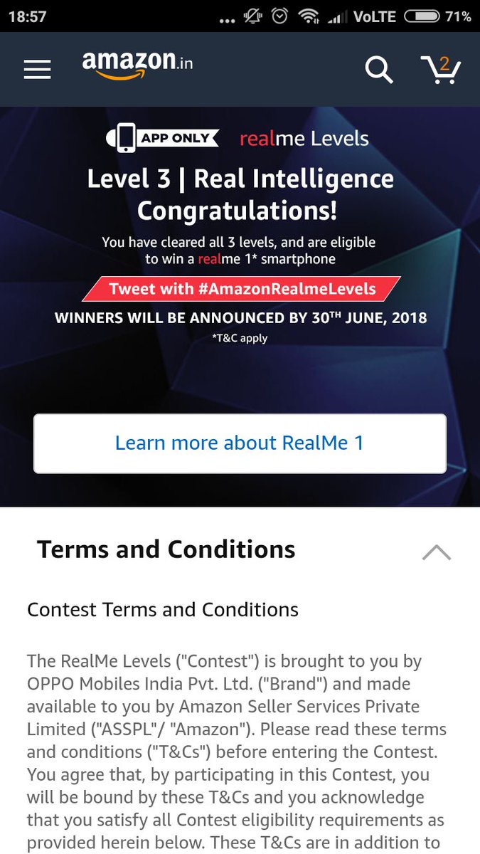 BirjuDamani's tweet photo. @amazonIN @amazonIN #AmazonRealmeLevels Level 3 done

Join @deepalidamani @sd12dec @sarikag77 @md12nov @PinkyDholakia @blessedkamal @JayshreeMalhot2 @saya_sonam @MradulaDamani @NavinchandraD @Chanchal333 @INDRANILRAJU @PritiNivoriya @groovymaish https://t.co/JwTfOR5lRz