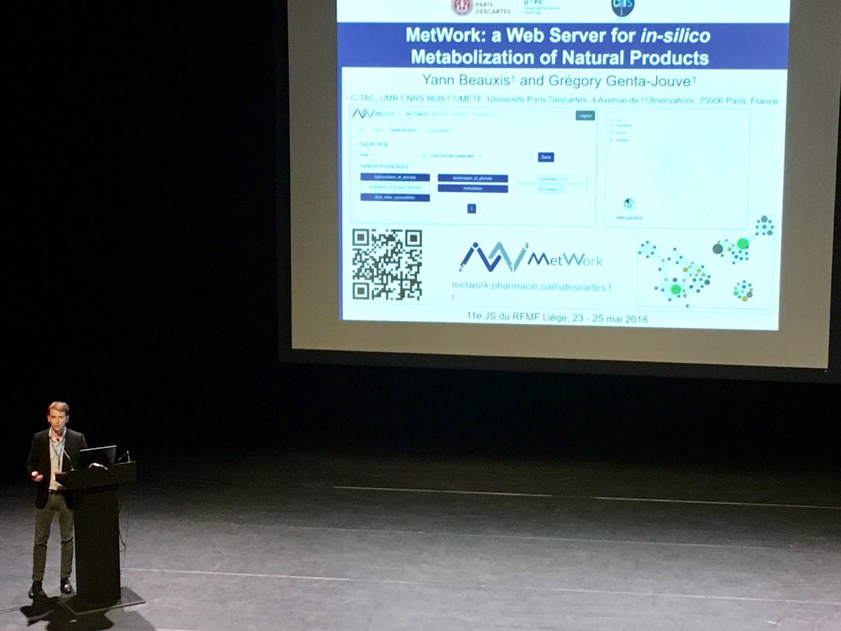 Simremy's tweet photo. Well done @YannBeauxis !#MetWork #RFMF2018 #metabolomeconsistency @GentaJouveG https://t.co/1y0MJwGJJJ