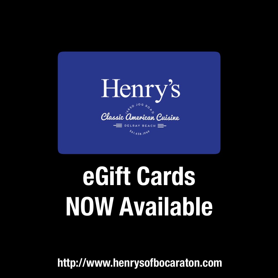 HenrysDelray's tweet photo. We have the perfect gift for people who 💙 to eat! https://t.co/25G4Pqzo2q https://t.co/ZUblyT3thD