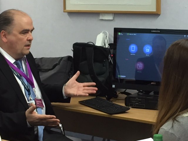 PoliceScotland's tweet photo. Partners &amp; stakeholders are getting a demo on digital device triage systems today. Cyber kiosk technology will increase the cybercrime digital forensic capabilities for Police Scotland. Working together #KeepingPeopleSafe. 

More info here 👉 https://t.co/adnNgPqO2O https://t.co/e2Bktk9sPf