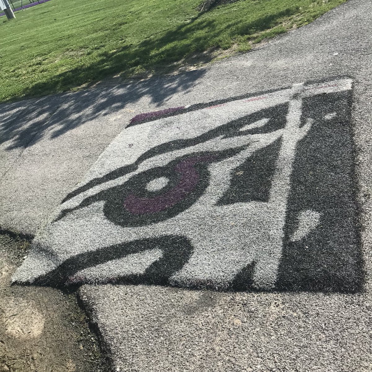 NiagaraWLAX's tweet photo. We’re starting today’s #turfupdate with a little #tbt of the old Monty! Slide to see a little more progress and a whole LOT of purple!!! #outwiththeoldMonty #inwiththenew #newturfwhodis #purplepride #powerofNiagara https://t.co/ISw01RQY60