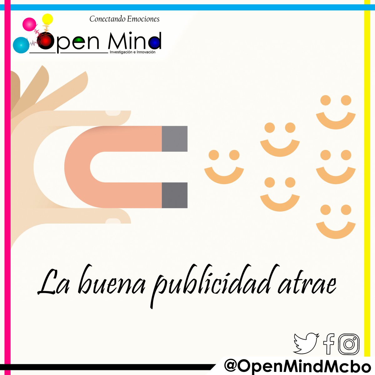 OpenMind_Mcbo's tweet photo. La buena publicidad atrae. Deseas tener más flujo de clientes, atráelos con nuestras variedades de servicios. Puedes seguirnos a través de Instagram como @OpenMind Somos una agencia de publicidad especializada en #RedesSociales #MarketingDigita #Publicidad #Diseño #SocialManager https://t.co/7LR0mO85c3