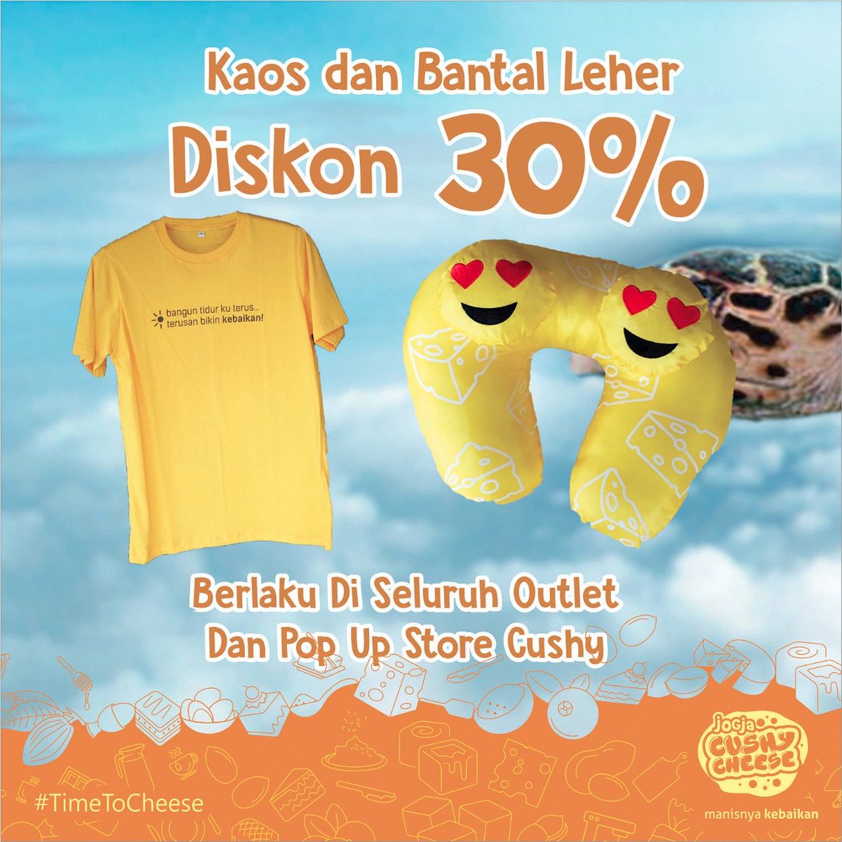 cushyjogja's tweet photo. Buat Cucheese yang biasanya mudik saat lebaran, pasti melakukan perjalanan jauh kan.
Nah biar badan gak pegel dan nyaman saat perjalanan di Jogja Cushy Cheese ada Kaos Cushy dan Bantal Leher kesukaan kak @riaricis1795 cocok banget buat menemani #TimeToCheese mu saat mudik. https://t.co/iot9Dzm5ig