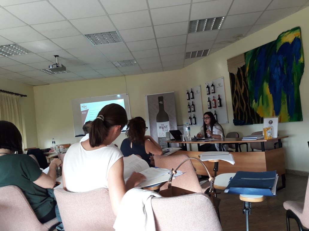 TheWineLabEU's tweet photo. @TheWineLabEU project meeting continues in Drama, Greece! Building collaboration in the wine sector, experiencing the exquisite hosting of @NICOLAZARIDI &amp; #Dramoinognosia festival 2018. #winetasting #oenotourism #oenoculture @UniMC @Alecavicchi @GeorgiaElisavet @olgasos @fhkrems https://t.co/YISzcrJY1M
